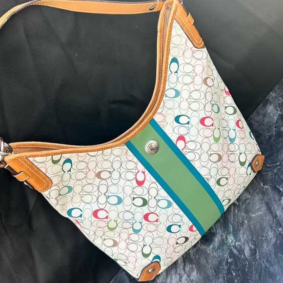 Coach Chelsea Heritage Signature Stripe Hobo No.C1069-F15138 - Picture 2 of 16